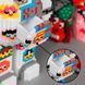 Конструктор 3Д развивающий Magic Blocks в виде мишки Bearbrick Алфавит 40 см алфавіт фото 3